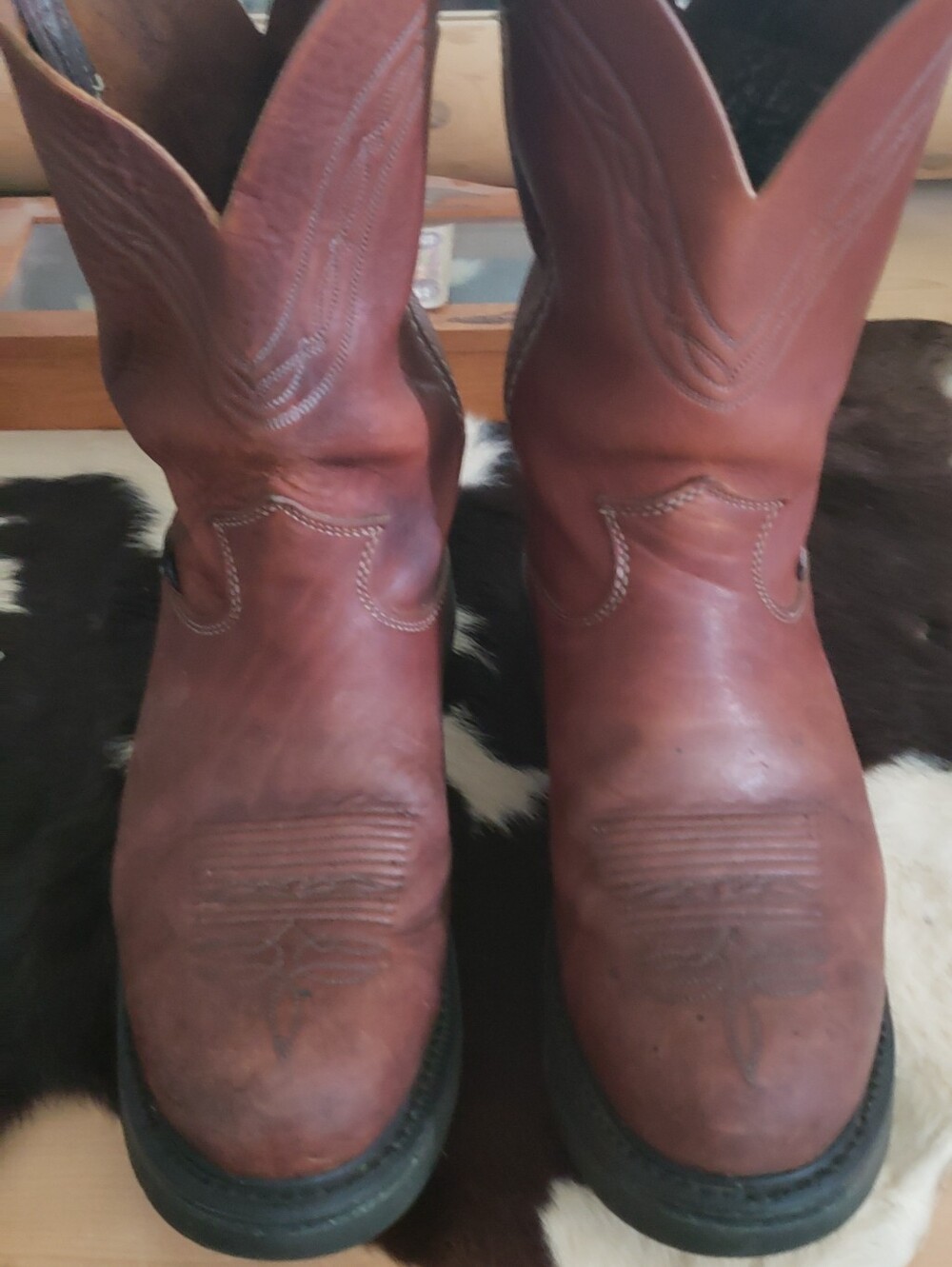 Justin Boots Men's Brown Leather Cowboy Western Boots